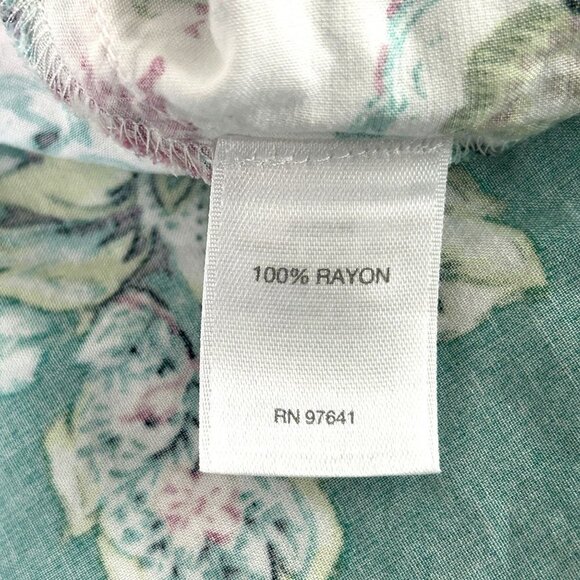 J Jill Blouse Womens Size S White Multicolor Floral Sleeveless Rayon Pullover - Picture 5 of 8